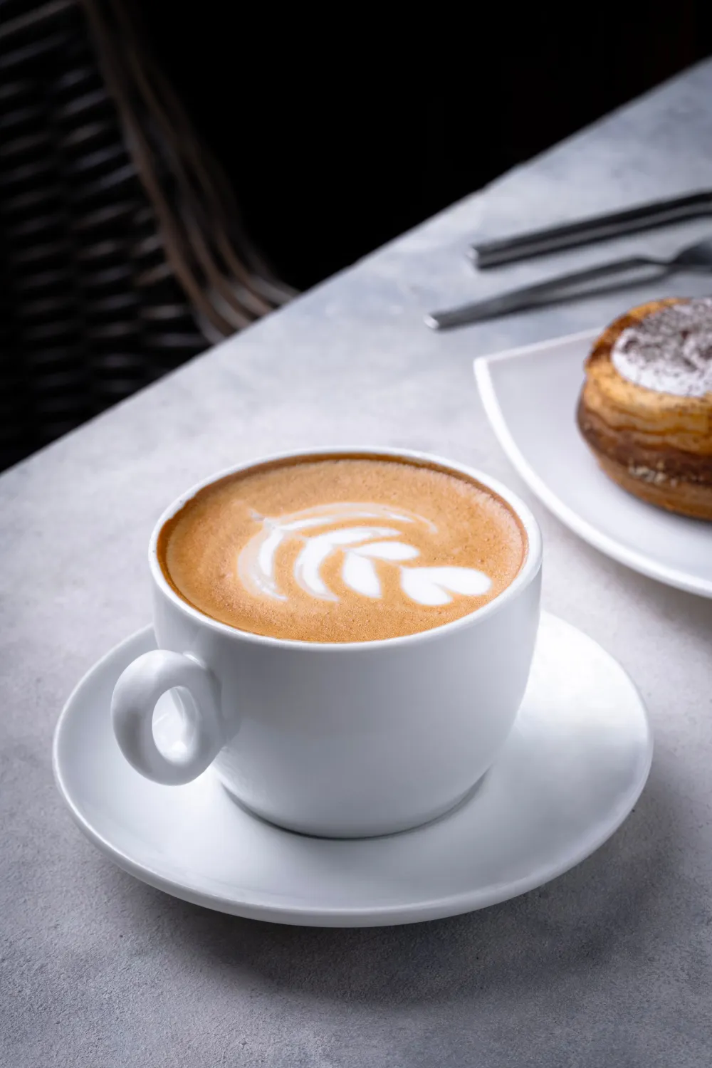 Coffee and a freshly baked pastry