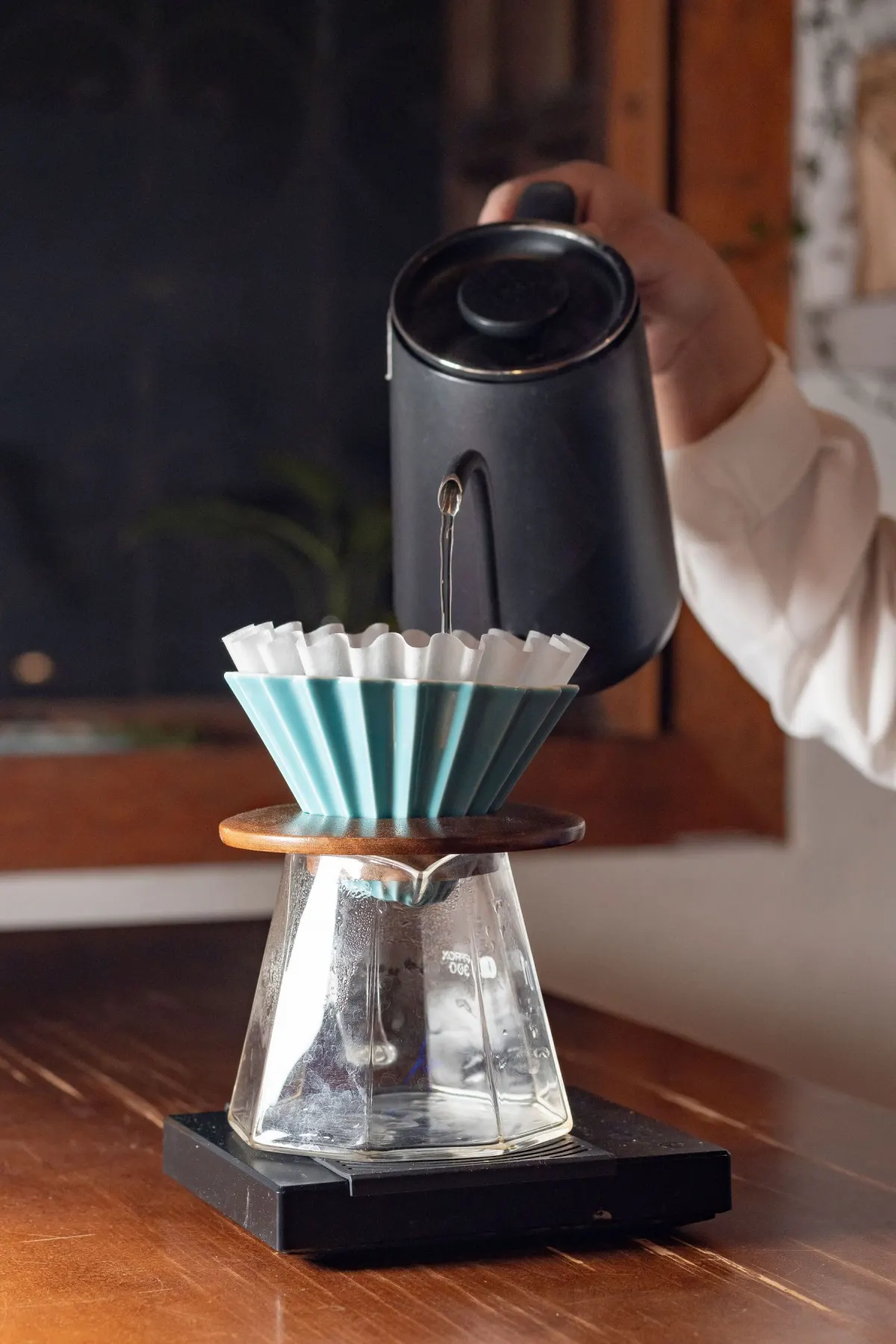 Pour-over coffee being prepared